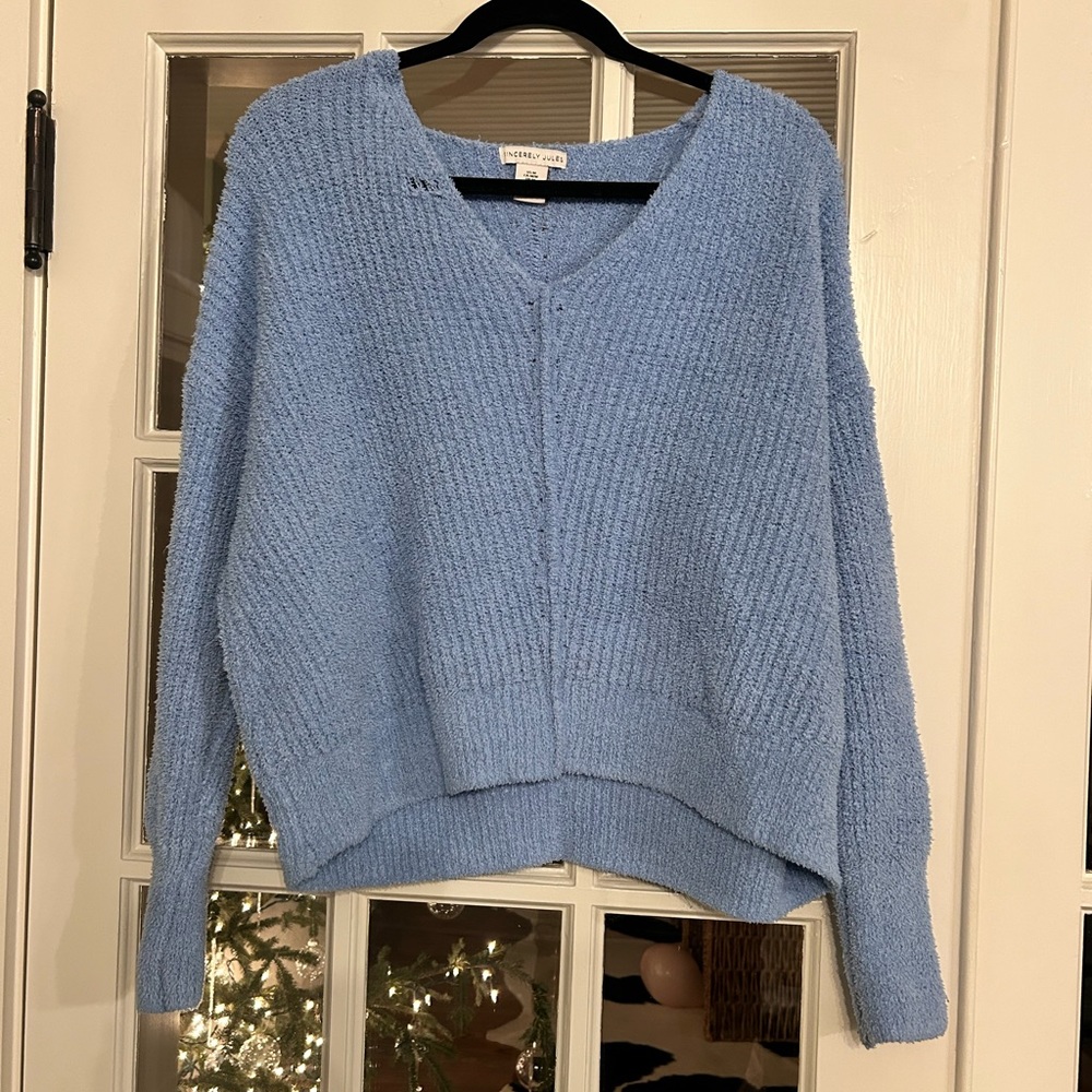 sincerely jules blue medium sweater